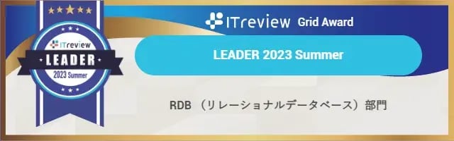 【Leader】RDB（リレーショナルデータベース）部門　※初受賞