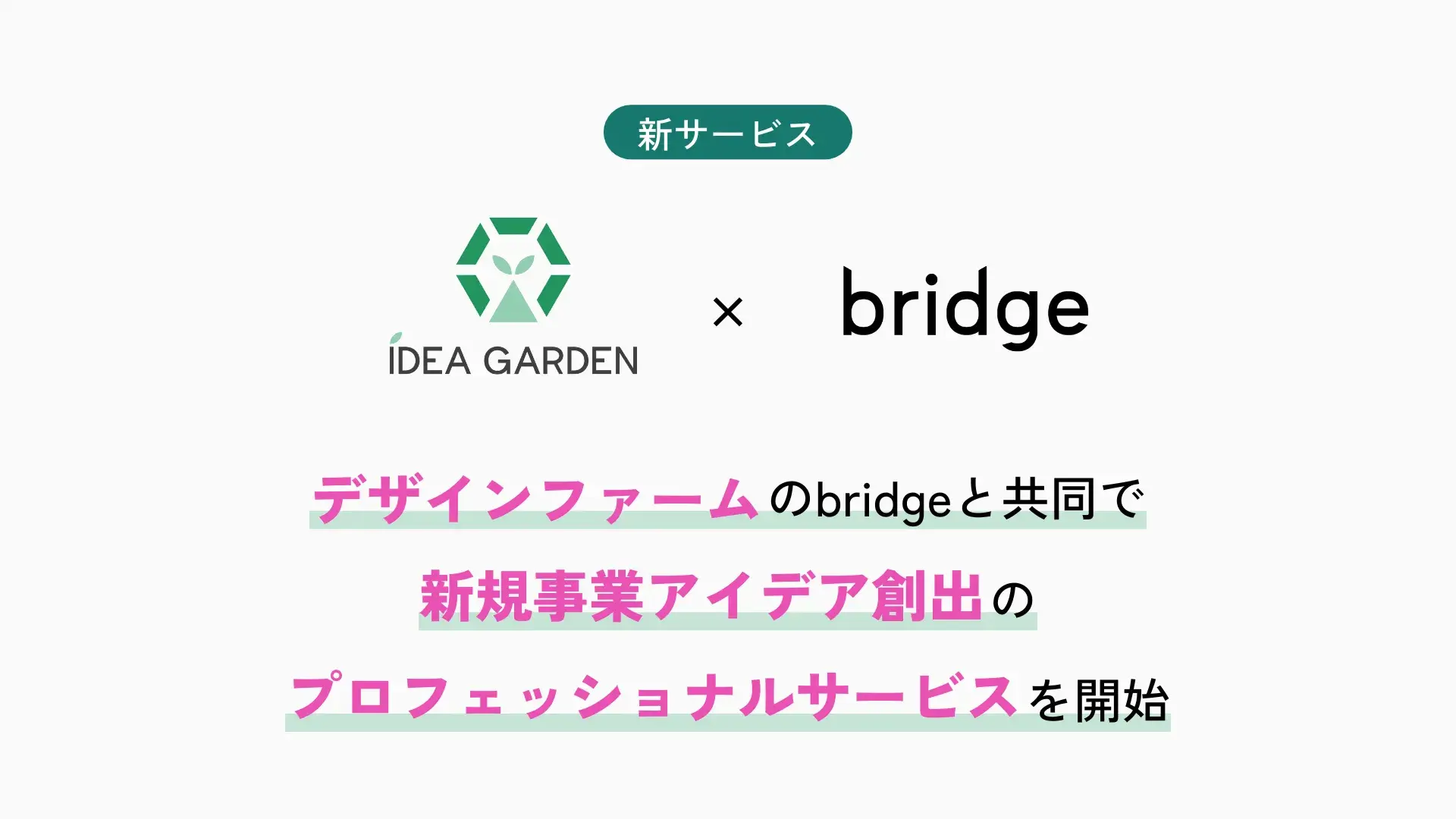 システムインテグレータ、「新規事業を創る人と組織」を支援するデザインファームbridgeと共同でアイデア創出プラットフォーム「IDEA GARDEN」を基盤とした新規事業アイデア創出のプロフェッショナルサービスを開始
